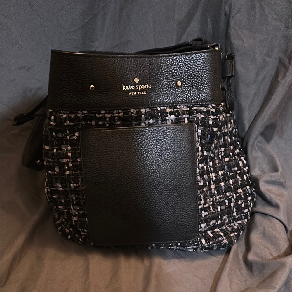 Kate Spade Black and White Tweed Bag